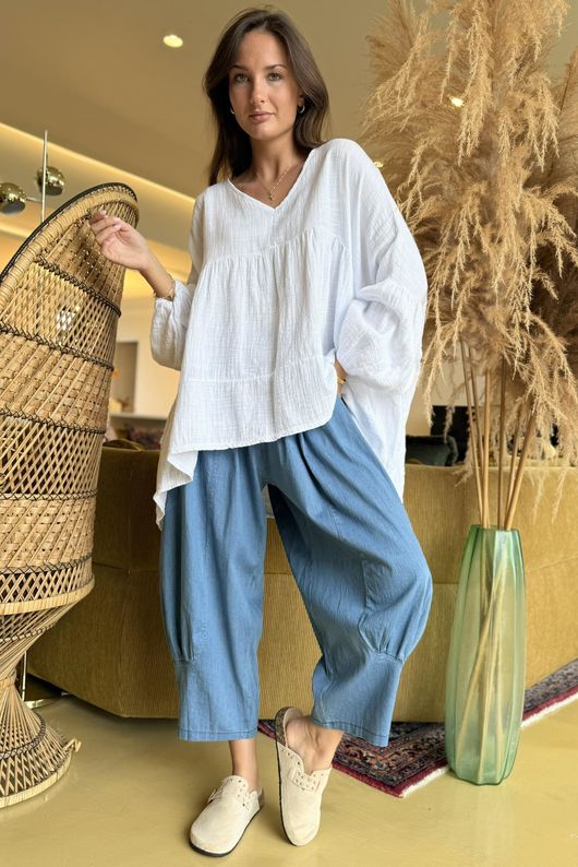 Suri Cushion Cotton Artist Smock White /20=